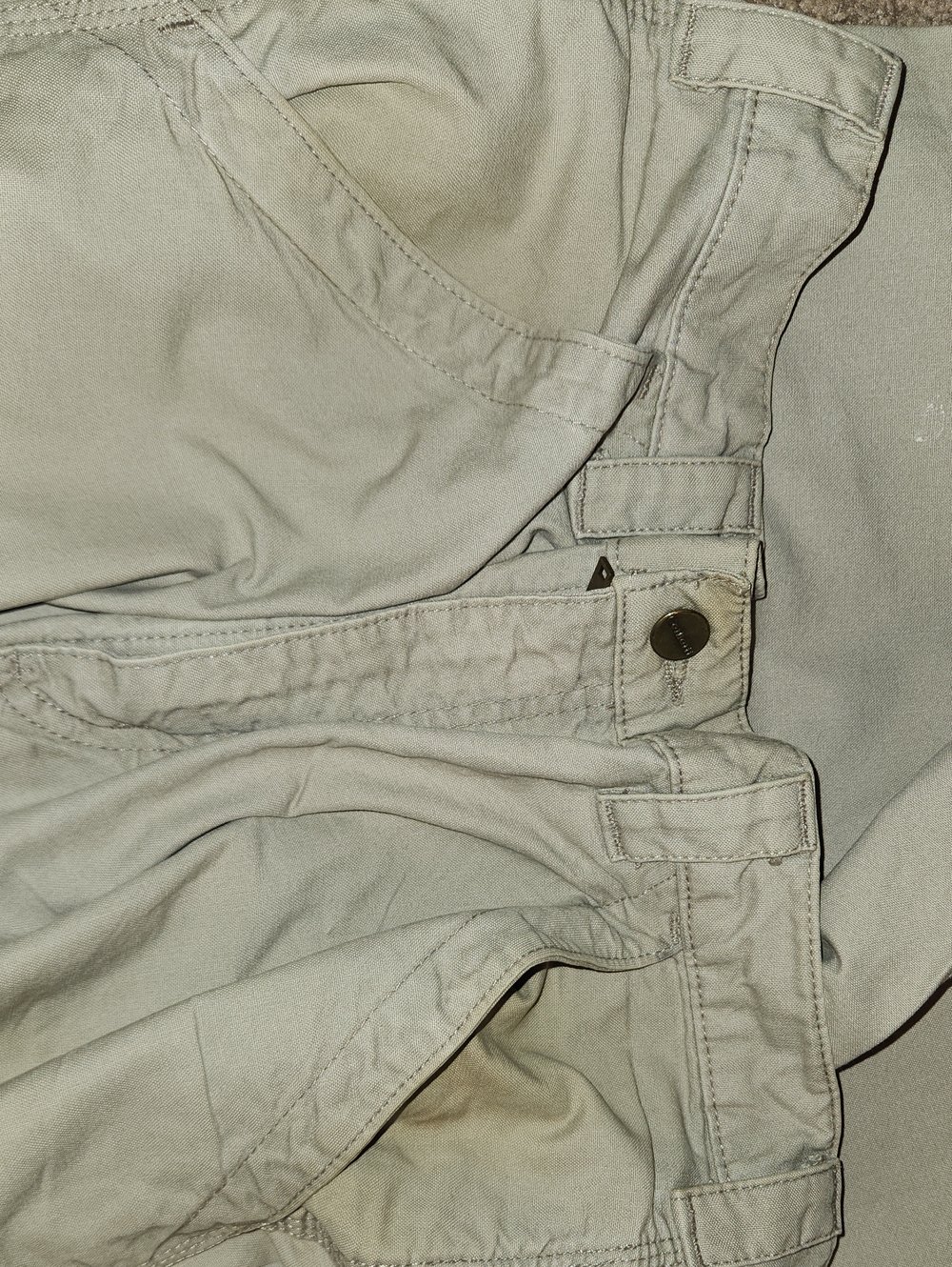 Carhartt 100% Cotton cream/khaki Men's Classic Utility Work Pants Sz 33 x 28 - Picture 11 of 13